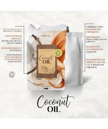 Coconut Oil for Dry and Damaged Hair. Moisturizing Serum Split Ends Hair Mask Anti-Frizz Intense Repairing Hair Oil - 5000 ml - Buy Online on GoSupps.com