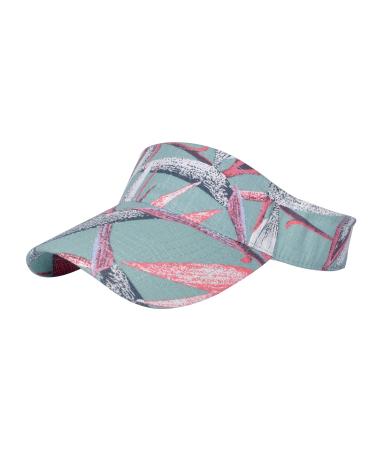 ZLYC Women's Summer Sun Visor Golf Visor Cap with Velcro Fastener One Size Light Blue