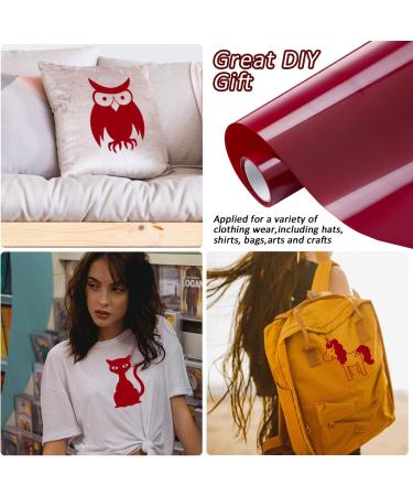 Maroon 12x5' Iron On Heat Transfer Vinyl Roll for T-Shirts, Hats, Clothing - HTV for Cameo, Heat Press Machines & Sublimation - Buy Online on GoSupps.com