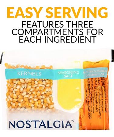 Nostalgia KPP424 Premium Popcorn Packs - 4 Oz Oil & Seasoning Salt (24 Pack) - Best Tasting Snack - Buy Online on GoSupps.com