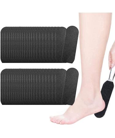 Ebanku 50pcs footfish replacement pads replacement pads for pedicure parts replacement pads black pack for double -sided foot ripfish (black)