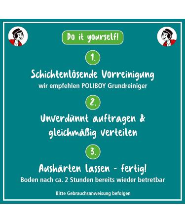 Poliboy Vinyl Renovier - Refresh Stressed Vinyl Floors - 10x500ml (5L) - Premium Floor Care - Made in Germany - Buy Online on GoSupps.com