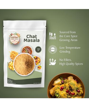 Chat Masala 100g - All Natural, No MSG, Vegan, Gluten Friendly - Indian Origin, Premium Quality - Buy Online on GoSupps.com