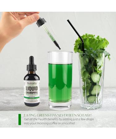 Nutroliq Liquid Chlorophyll Drops 60ml - Herbal Extract for Healthy Weight Management and Immune Support - Peppermint Flavor - Buy Online on GoSupps.com