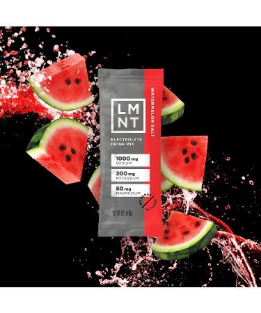 LMNT Keto Electrolyte Powder Packets - Watermelon Salt | Paleo Hydration | 30 Stick Packs | No Sugar & Artificial Ingredients - Buy Online on GoSupps.com