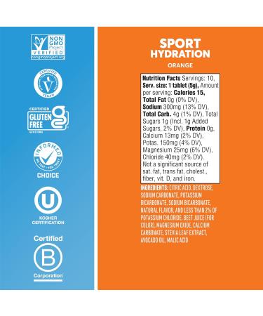 Buy Nuun Sport Electrolyte Drink Tablets - Orange Flavor 10 Count (Pack of 4) | Boost Hydration & Performance | International Shipping Available - Buy Online on GoSupps.com