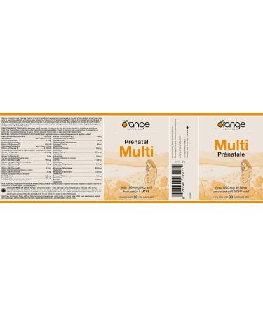 Orange Naturals - Prenatal Multi 90 v-caps - Prenatal Multivitamin for Women - Prenatal with Folate Iron and Folic Acid Prenatal Vitamins - Prenatal Folic Acid - Prenatal Iron Supplement for Women - Buy Online on GoSupps.com
