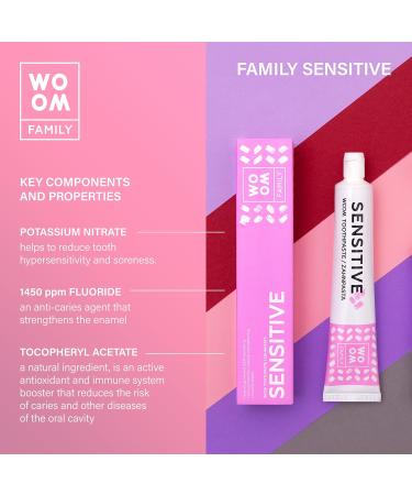 WOOM Family SENSITIVE Toothpaste - Buy Online on GoSupps.com