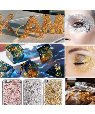 Gold Foil Flakes Set - Nail, Resin, Epoxy, Makeup, Jewelry, Candle Molds - Buy Online on GoSupps.com