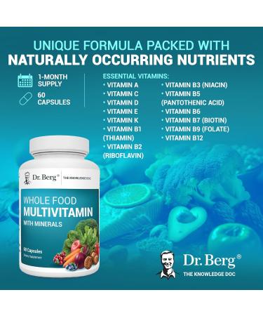 Dr. Berg Whole Food Multivitamin with Minerals - 60 Capsules | Premium Formula - Buy Online on GoSupps.com