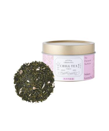 Sakura Green Tea (30g) - Cherry blossom tea by CHILL TEA Tokyo - Fruity floral flavour -30g 30 g (Pack of 1)