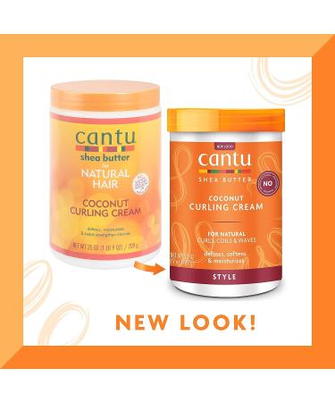 Cantu Shea Butter Coconut Curling Cream 25 oz - Natural Hair Care - Buy Online on GoSupps.com