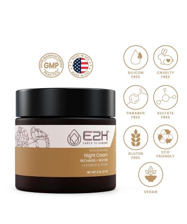 E2H Nourishing Night Cream with Lavender & Peony | Rejuvenate Firm & Even Skin Tone | Dewy Radiant Glow - International Shipping Available - Buy Online on GoSupps.com