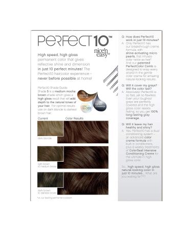 Clairol Nice'n Easy Perfect 10 Permanent Hair Dye in 5 Medium Brown - Pack of 1 - Buy Online on GoSupps.com