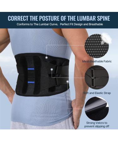 Fit Geno Back Brace for Men and Women - Instant Back Pain Relief for Herniated Disc, Sciatica, Scoliosis - Premium Lumbar Support Belt - Large Size (37.50-53 Inch Waist) - Buy Online on GoSupps.com