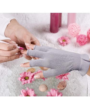 MIG4U Fingerless Moisturizing Gloves for Eczema & Spa Treatment - 3 Pairs (Pale Purple, S/M) | UV Protection for Dry Hands - Buy Online on GoSupps.com