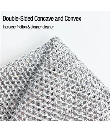 Graceiful - Double Stainless Steel Scrubber Ancienflow Scrubber Multipurpose Wire Miracle Cleaning Cloths Non Scratch Scrubbing Pads Resuable Dishwashing Rags (10pcs) - Buy Online on GoSupps.com