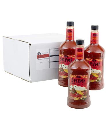 Master of Mixes 5 Pepper Extra Spicy Bloody Mary Drink Mix, Ready To Use, 1.75 Liter Bottle (59.2 Fl Oz), Pack of 3 59.2 Fl Oz (Pack of 3)