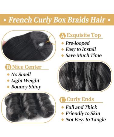 8 Packs French Curly Braiding Hair 22 Inch Loose Wave Spiral Curly Crochet Hair for Black Women Pre Stretched Braiding Hair with Curly Ends (22 inch 1B) 22 Inch(pack of 8) 1B - Buy Online on GoSupps.com