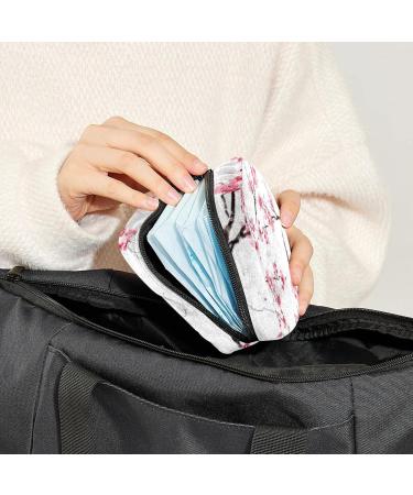 GIAPB Period Bag Sanitary Napkin Storage & Travel Makeup Pouch - Spring Pink Peach Blossom Color - Buy Online on GoSupps.com