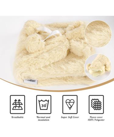 HomeWit 2L Large Hot Water Bottle with Soft Cover - Versatile Hose Heat Bottle for Waist Shoulder and Neck - Comfortable Champagne Color - Buy Online on GoSupps.com