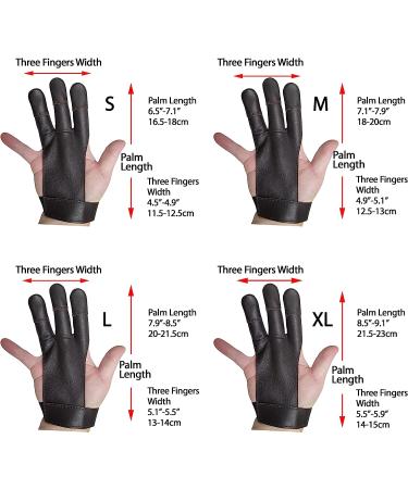 SAS Leather Traditional 3 Finger Archery Shooting Gloves - Hunting Target Protective Finger Tab for Adults, Men, Women, Youth - Small Black - Buy Online on GoSupps.com