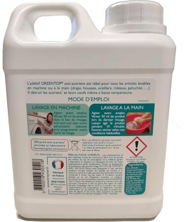 Greentop Anti-Dust Mite Rinse Additive for Textiles 1L Plant-Based Active Non-Neurotoxic Infant Friendly - Buy Online on GoSupps.com