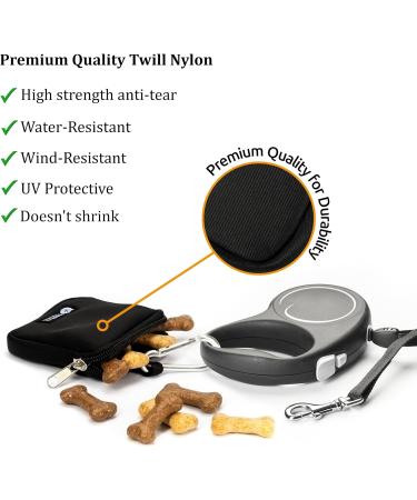 Merlin Pet Products Small Dog Treat Bag Training Pouch Pocket Size Travel Walking Walk Treats Pouch Bag For Lead Treats (Black) - Buy Online on GoSupps.com