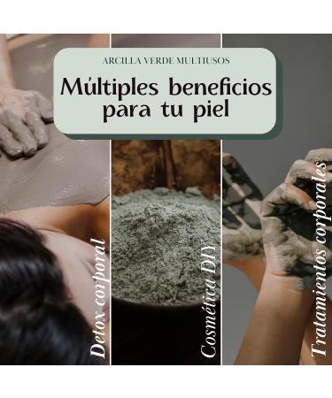  Bioky Green clay powder 1 kg | Anti-inflammatory purifies and deeply cleanses the skin Anti-acne mask | Maximum purity (1 kg) - Buy Online on GoSupps.com