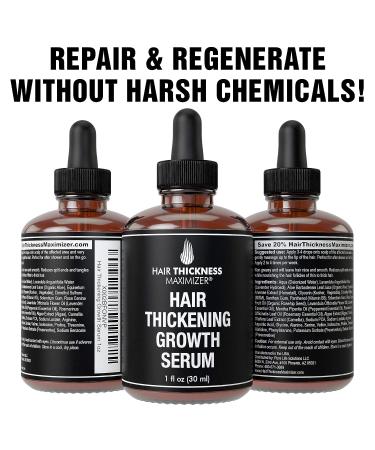 Vegan Hair Growth Serum + Lash Serum with Peppermint Oil 1oz - For Thickening, Moisturizing, and Scalp Treatment - For Women & Men with Dry, Frizzy, Weak Hair - Promotes Hair Growth and Eyelash Health - Pack of 1 - Buy Online on GoSupps.com