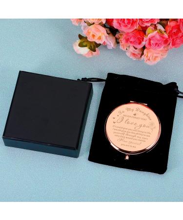 Inspirational Gifts for Daughter - Valentine's Day, Birthday, Engagement, Graduation - Compact Makeup Mirror - Buy Online on GoSupps.com