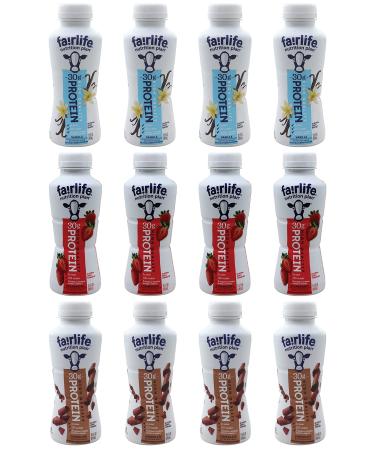 Fairlife Nutrition Plan Protein Shake | Chocolate, Vanilla, and Strawberry Flavors | 12 Pack | Niro Assortment Chocolate, Vanilla & Strawberry