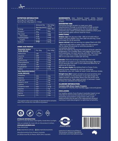 Pure Product Australia - Micellar Casein - GMO-Free - Grass-Fed - Protein Powder - New Zealand Protein (Cookies&Cream) 8.8 lbs - Buy Online on GoSupps.com