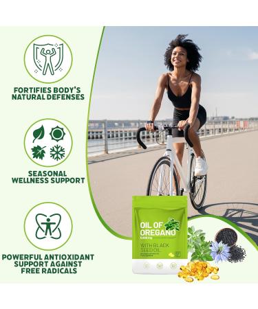 Crobirware Oil of Oregano with Black Seed Oil 6000mg 300 Softgels - 2-in-1 Immune Support Supplement - High Carvacrol & Thymoquinone Digestive & Respiratory Health - Non-GMO GMP Certified Facility - Buy Online on GoSupps.com