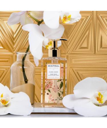 Mistral Luxe Hand Wash Flora Cassis 12.5 fl oz | Rich Lathering Cleanser with Organic Chamomile Water Aloe and Sweet Almond Oil Flora Cassis 12.5 Fl Oz (Pack of 1) - Buy Online on GoSupps.com