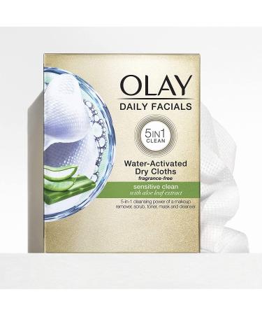 OLAY Daily Gentle Clean 5-in-1 Water Activated Cloths - Unscented 33 Count (Pack of 3) - Buy Online on GoSupps.com