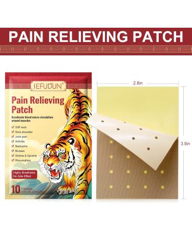 Pain Relief Patch - 10 Pieces for Knee Back and Neck Pain Relief | Heat Therapy Anti-Pain Plaster for Sore Muscles - Buy Online on GoSupps.com