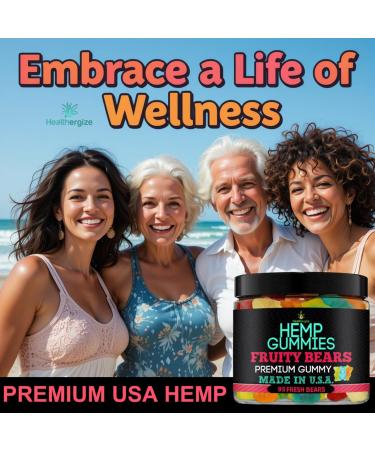 Hemp Gummies Edibles for Sleep Calm HempOil Infused -95 Fresh and Fruity Bears-Made in USA - Buy Online on GoSupps.com