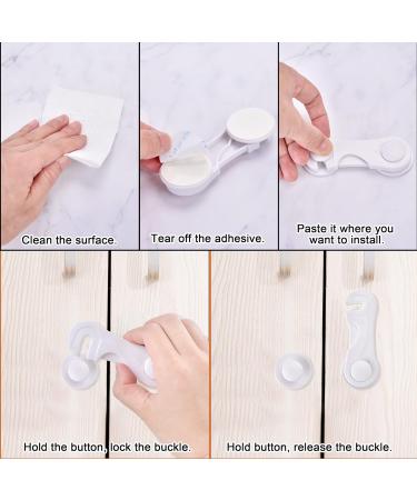 NORSON-NADISHA 10PCS Child Safety Cupboard Locks - Adhesive Locks for Cabinets, Drawers, Fridge, and More - Buy Online on GoSupps.com