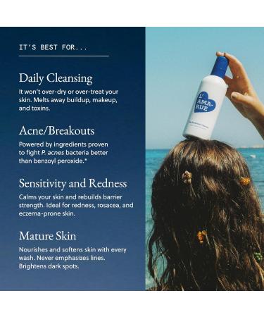 L'AMARUE Essential Cleanser 8 fl oz: Gentle Daily Skincare Face Wash Anti-Acne Hydrating and Moisturizing and Anti-Aging with Ceramides and Antioxidants | Vegan & Cruelty-Free for All Skin Types - Buy Online on GoSupps.com
