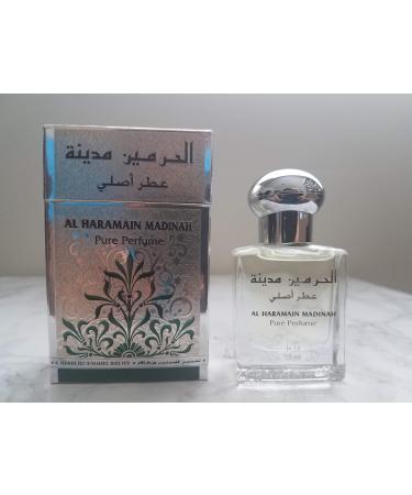 Al-Haramain Madinah Perfume Oil 15ml | Rose Geranium Davana Blossoms Bergamot Orange | by Al Haramain Cedar Floral Orange Sandalwood 0.51 Fl Oz (Pack of 1)