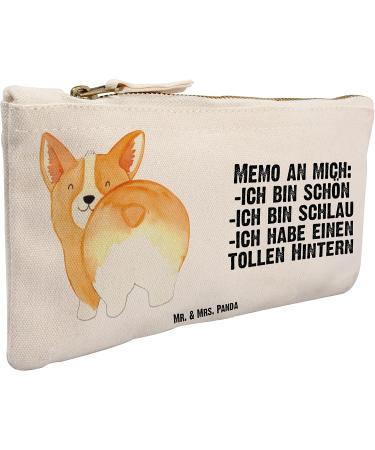 Mr. & Mrs. Panda Small Make-Up Bag - Corgi Design for Animal Lovers | Gift for Dog Lovers | Stylish Cosmetics Case - Buy Online on GoSupps.com