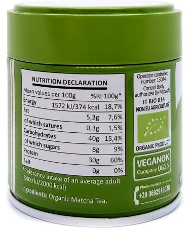 Organic Ceremonial Grade Matcha Green Tea Powder - 30g Tin | Authentic Japanese Tea Ceremony Blend from Uji Kyoto | Sugar & Preservative Free - Buy Online on GoSupps.com