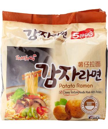 Samyang Potato Flavour Instant Noodle Ramen Suitable For Vegetarian (Pack of 10) by CNMART - Buy Online on GoSupps.com
