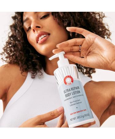 First Aid Beauty Ultra Repair Body Lotion - Lightweight Daily Moisturizer for All Skin Types Sensitive & Eczema Relief - Unscented 10 oz - International Shipping Available - Buy Online on GoSupps.com