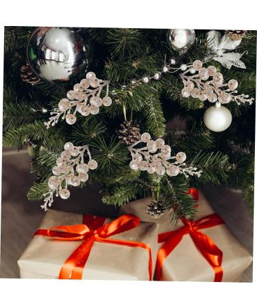 HOMSFOU 10pcs Christmas Imitation Berries Foam Berry Stems Outdoor Tree Branches for Decoration Xmas Party Decor Garland Gold Decor Christmas Artificial Berry Holly Pine Cones As Shown 19X5X5CM - Buy Online on GoSupps.com