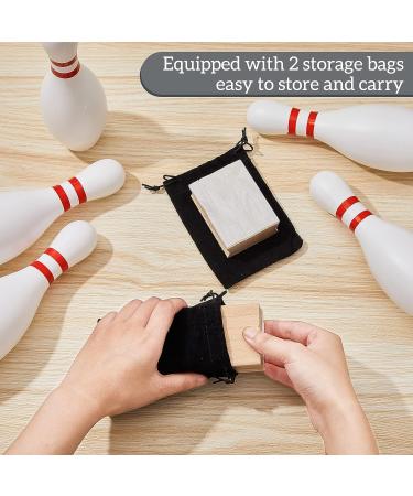Chivao 2 Pcs Bowling Slide Stones with Velvet Bags - Wood Handle | Easy Rub on Soles - Black - Buy Online on GoSupps.com