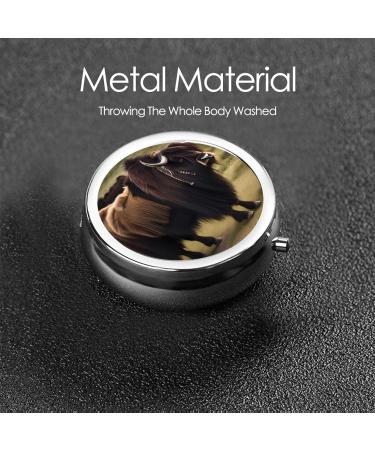 Mighty Highland Yakround Pill Box - 3 Compartment Portable Pill Organizer for Travel - Ideal Travel Companion - Buy Online on GoSupps.com