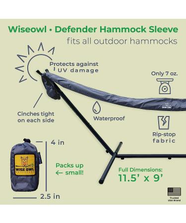 Wise Owl Outfitters Hammock Sleeve - Universal Waterproof Rain Protector for Camping Gear - Buy Online on GoSupps.com