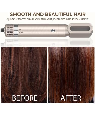 6 in 1 Air Styler & Hot Air Brush - Gold Hair Dryer Brush & Thermal Styling Appliances for Effortless Hair Care - Buy Online on GoSupps.com